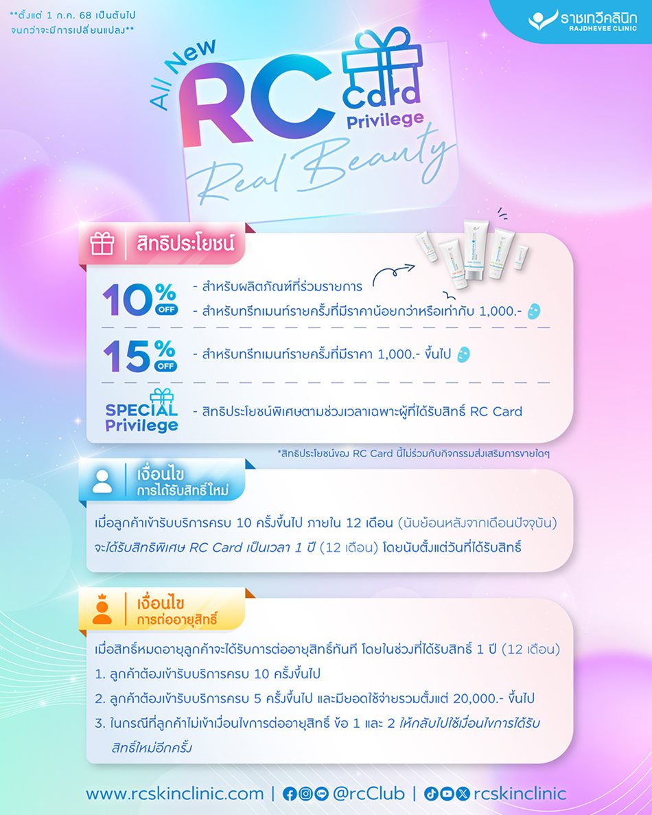 โปรโมชั่น New RC Card Privilege - Real Beauty